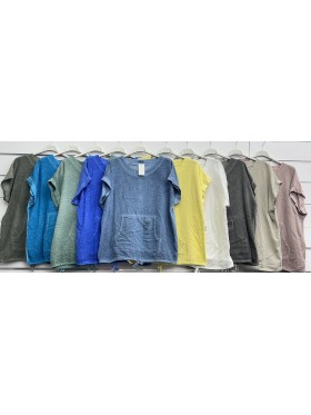 Bluzki damskie Włoski, size uni, paczka 6szt, mix kolor