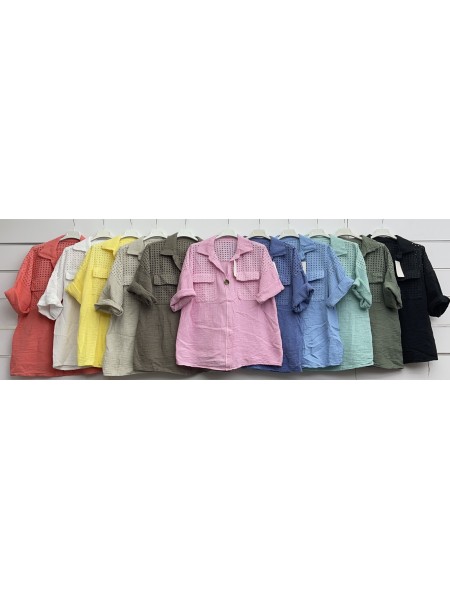 Bluzki damskie Włoski, size uni, paczka 6szt, mix kolor