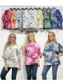 Bluzki damskie Włoski, size uni, paczka 6szt, mix kolor
