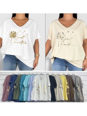 Bluzki damskie Włoski, size uni, paczka 6szt, mix kolor