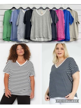 Bluzki damskie Włoski, size uni, paczka 6szt, mix kolor