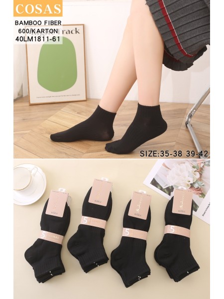 SKARPETY / STOPKI DAMSKIE .SIZE: 35-42, (40PAR/PACZKA) KOLOR JAK NA ZDZIĘCIU