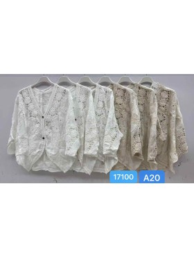 Bluzki damskie Włoski, size uni, paczka 6szt, mix kolor