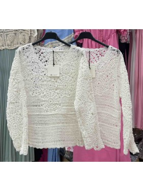 Bluzki damskie Włoski, size uni, paczka 6szt, 1 kolor