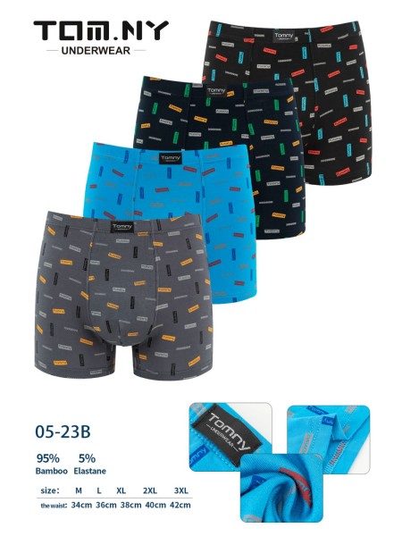 BOKSERKI MĘSKIE .SIZE: M-3XL (24 SZT/PACZKA) KOLOR JAK NA ZDZIĘCIU