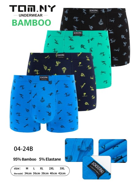 BOKSERKI MĘSKIE .SIZE: M-3XL (24 SZT/PACZKA) KOLOR JAK NA ZDZIĘCIU