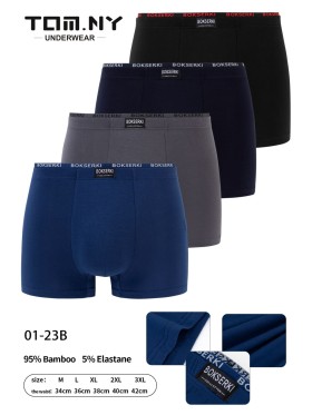 BOKSERKI MĘSKIE .SIZE: M-3XL (24 SZT/PACZKA) KOLOR JAK NA ZDZIĘCIU