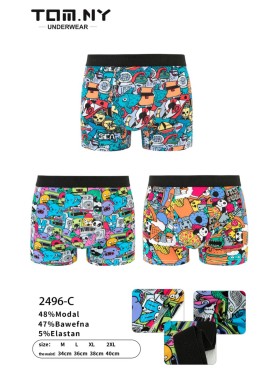 BOKSERKI MĘSKIE .SIZE: M-2XL (24 SZT/PACZKA) KOLOR JAK NA ZDZIĘCIU