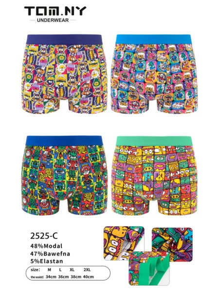 BOKSERKI MĘSKIE .SIZE: M-2XL (24 SZT/PACZKA) KOLOR JAK NA ZDZIĘCIU
