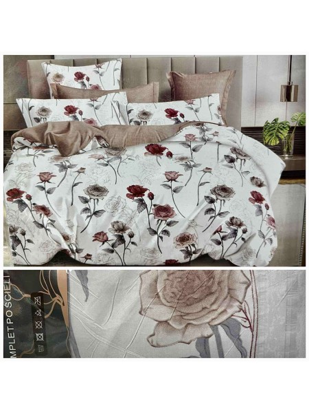 Komplet pościeli 3D 100% satyna - bawełna 3 Częściowy Rozmiar : 200/220cm