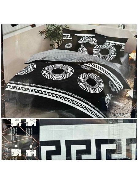 Komplet pościeli 3D 100% satyna - bawełna 3 Częściowy Rozmiar : 200/220cm