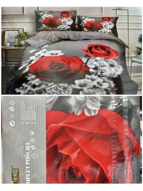 Komplet pościeli 100% satyna - bawełna 3 Częściowy Rozmiar : 160/200cm, Paczka 5 szt MIX