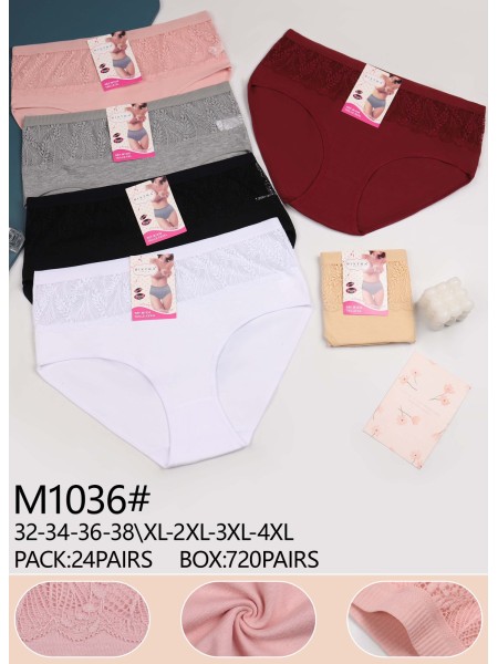 Majtki damskie, size xl-4xl paczka 24szt ,mix kolor