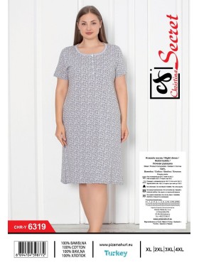 Koszule nocne damskie tureckie, size l-4xl, paczka 12szt,1kolor