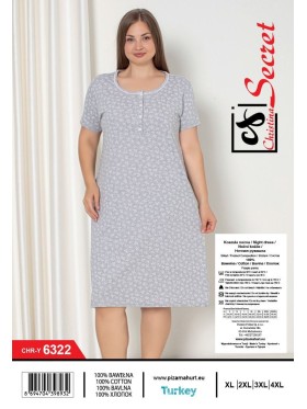 Koszule nocne damskie tureckie, size l-4xl, paczka 12szt,1kolor