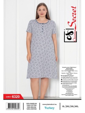 Koszule nocne damskie tureckie, size l-4xl, paczka 12szt,1kolor