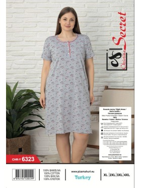 Koszule nocne damskie tureckie, size l-4xl, paczka 12szt,1kolor