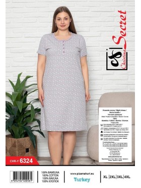 Koszule nocne damskie tureckie, size l-4xl, paczka 12szt,1kolor