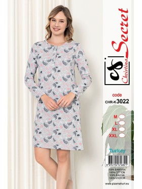 Koszule nocne damskie tureckie, size m-2xl, paczka 12szt,1kolor