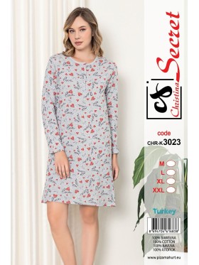 Koszule nocne damskie tureckie, size m-2xl, paczka 12szt,1kolor