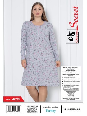 Koszule nocne damskie tureckie, size l-4xl, paczka 12szt,1kolor