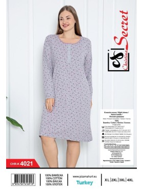 Koszule nocne damskie tureckie, size l-4xl, paczka 12szt,1kolor