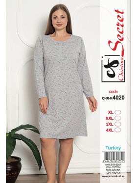 Koszule nocne damskie tureckie, size l-4xl, paczka 12szt,1kolor