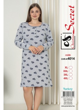 Koszule nocne damskie tureckie, size l-4xl, paczka 12szt,1kolor