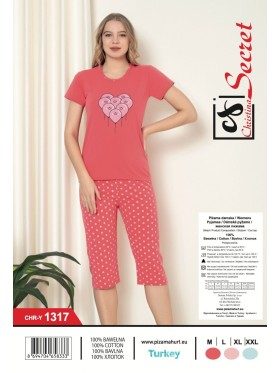 Piżama damskie tureckie, size m-2xl, paczka 12szt,mix kolor
