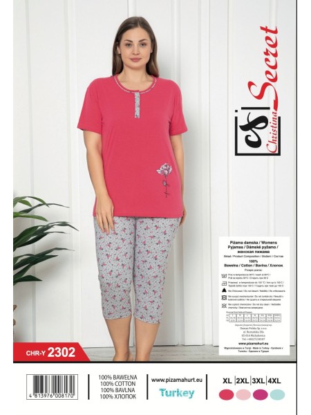 Piżama damskie tureckie, size l-4xl, paczka 12szt,mix kolor
