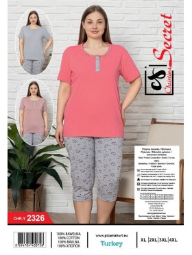 Piżama damskie tureckie, size l-4xl, paczka 12szt,mix kolor