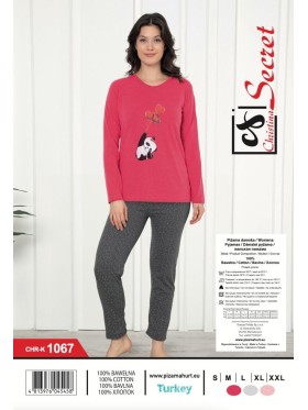 Piżama damskie tureckie, size m-2xl, paczka 12szt,mix kolor