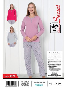 Piżama damskie tureckie, size m-2xl, paczka 12szt,mix kolor
