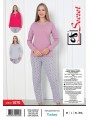Piżama damskie tureckie, size m-2xl, paczka 12szt,mix kolor