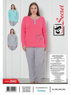 Piżama damskie tureckie, size l-4xl, paczka 12szt,mix kolor