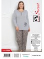 Piżama damskie tureckie, size l-4xl, paczka 12szt,1kolor