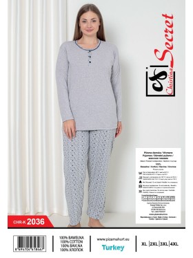 Piżama damskie tureckie, size l-4xl, paczka 12szt,1kolor