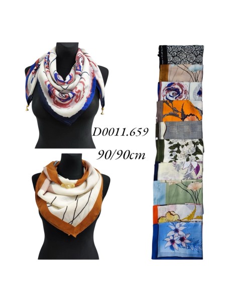 Szaliki Damskie , size standard (12szt/paczka) mix kolor,