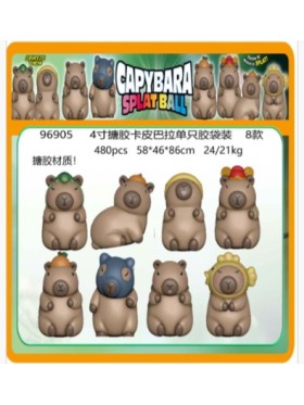 ZABAWKI CAPYBARA. 8SZT / PACZKA, KOLOR JAK NA ZDZIĘCIU
