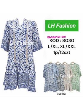 Sukienki damskie , size L-2XL, paczka 12szt, mix kolor