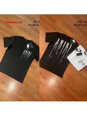 Bluzki MĘSKA , size M-3XL, paczka 12szt, mix kolor