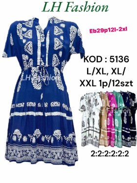 Sukienki damskie , size L-2XL, paczka 12szt, mix kolor