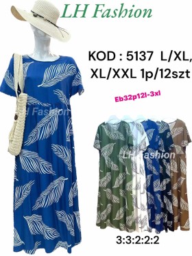 Sukienki damskie , size L-2XL, paczka 12szt, mix kolor