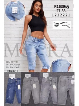 Spodenki jeansowe damskie M'sara,size 27-33,paczka 12szt.1 kolor,