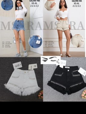 Spodenki jeansowe damskie M'sara,size xs-xl,paczka 10szt.1 kolor,