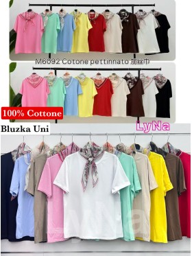 Bluzki damskie Włoski, size uni, paczka 6szt, mix kolor