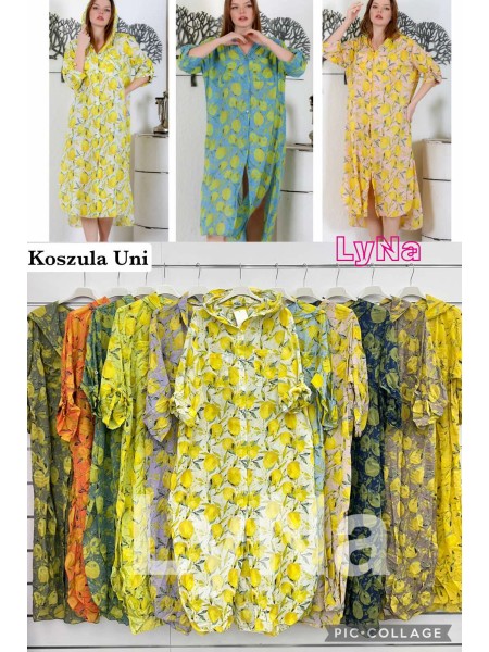 Koszule damskie Włoski, size uni, paczka 6szt, mix kolor