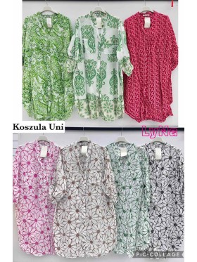 Koszule damskie Włoski, size uni, paczka 6szt, mix kolor