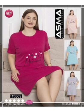 Koszule nocne damskie tureckie, size l-4xl, paczka 15szt,mix kolor