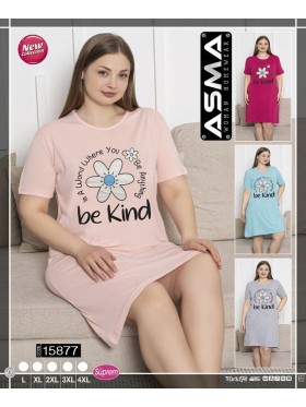 Koszule nocne damskie tureckie, size l-4xl, paczka 15szt,mix kolor